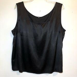 Black Tank Top with Satiny Feel, size 24W